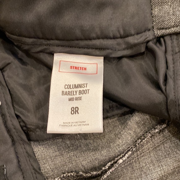 Express Stretch Mid Rise Columnist Barely Boot - Picture 3 of 10